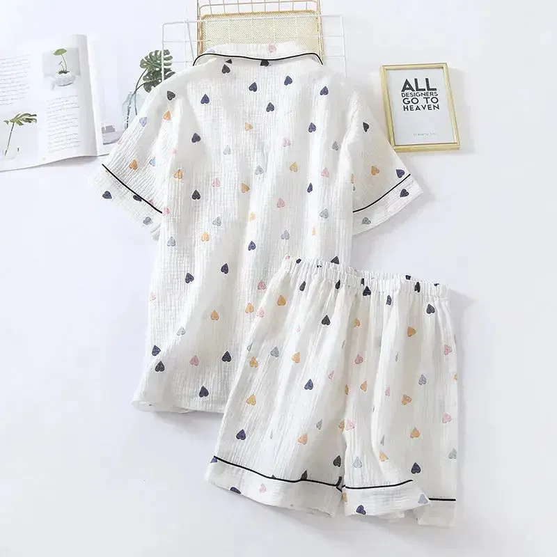 Japon style pyjama japonais ensemble short en soie