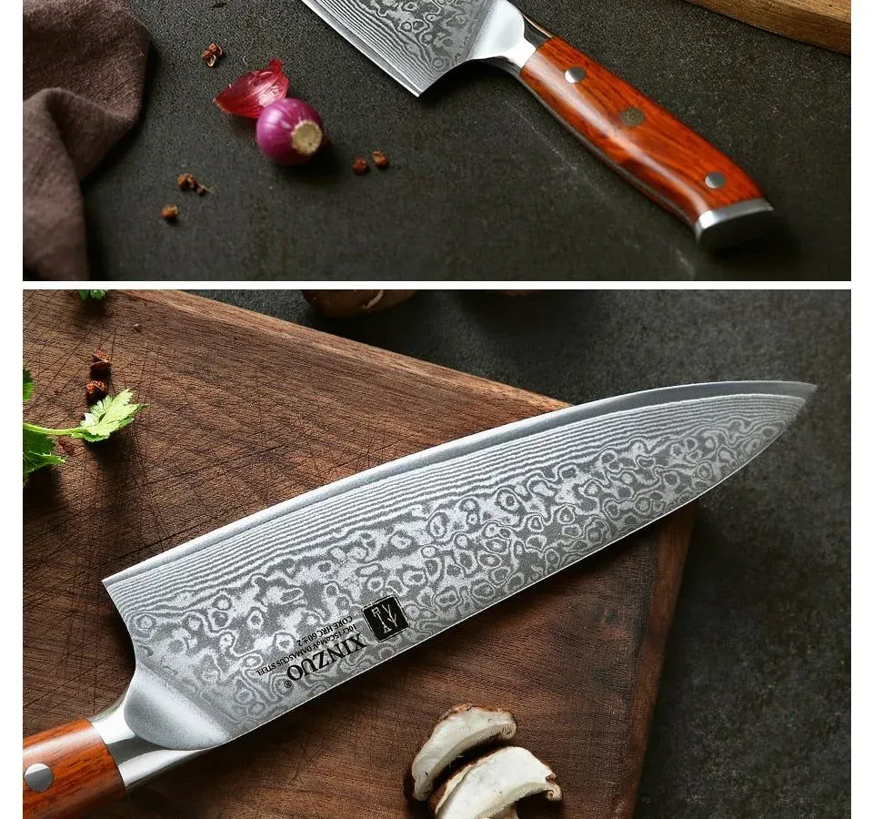 Japon style Gyuto Kitchen Knife Komainu 3 Shapes couteau de cuisine