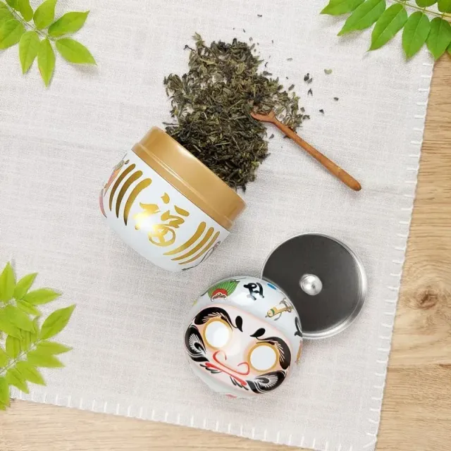 Japon style Boîte À Thé Métal Daruma boîte à thé métal