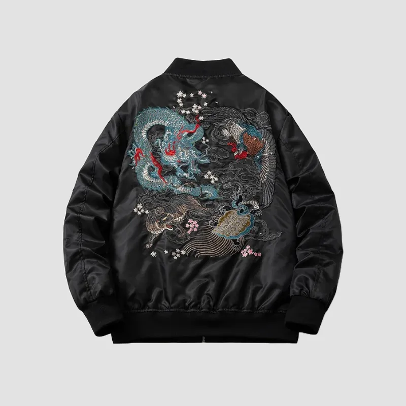 Japon Style Sukajan veste japonaise brodée héritage