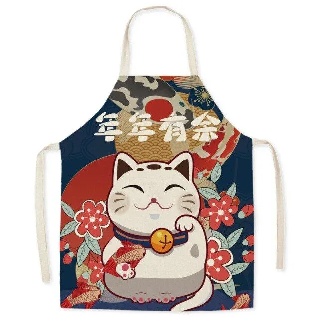 Japon style Jizō tablier coton lin cuisine