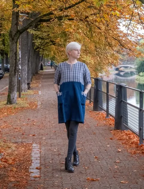 Geht's In Lisel robe chemise jean bleu kelsch