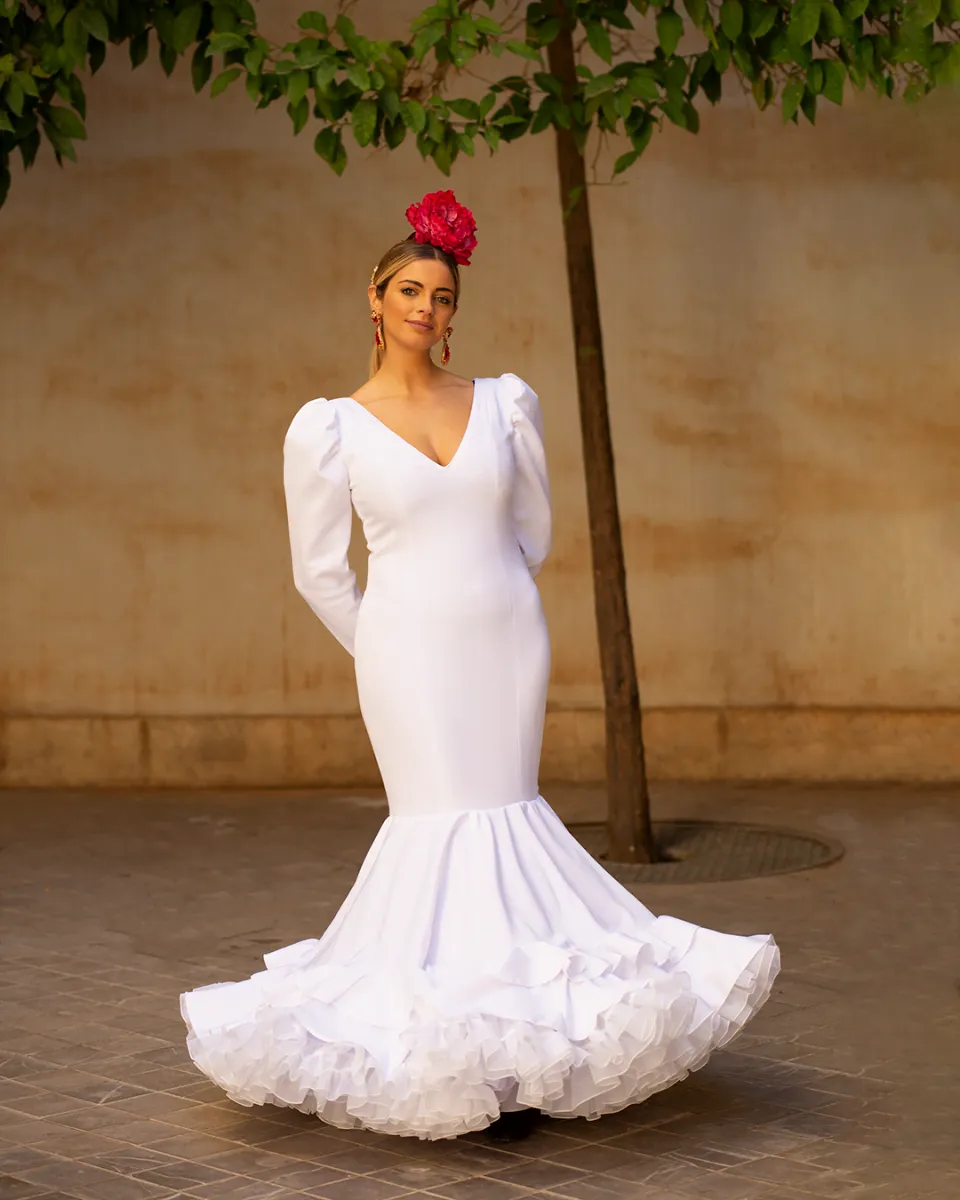 VIVA LA FERIA-MODA FLAMENCA Luz robe flamenca à volants
