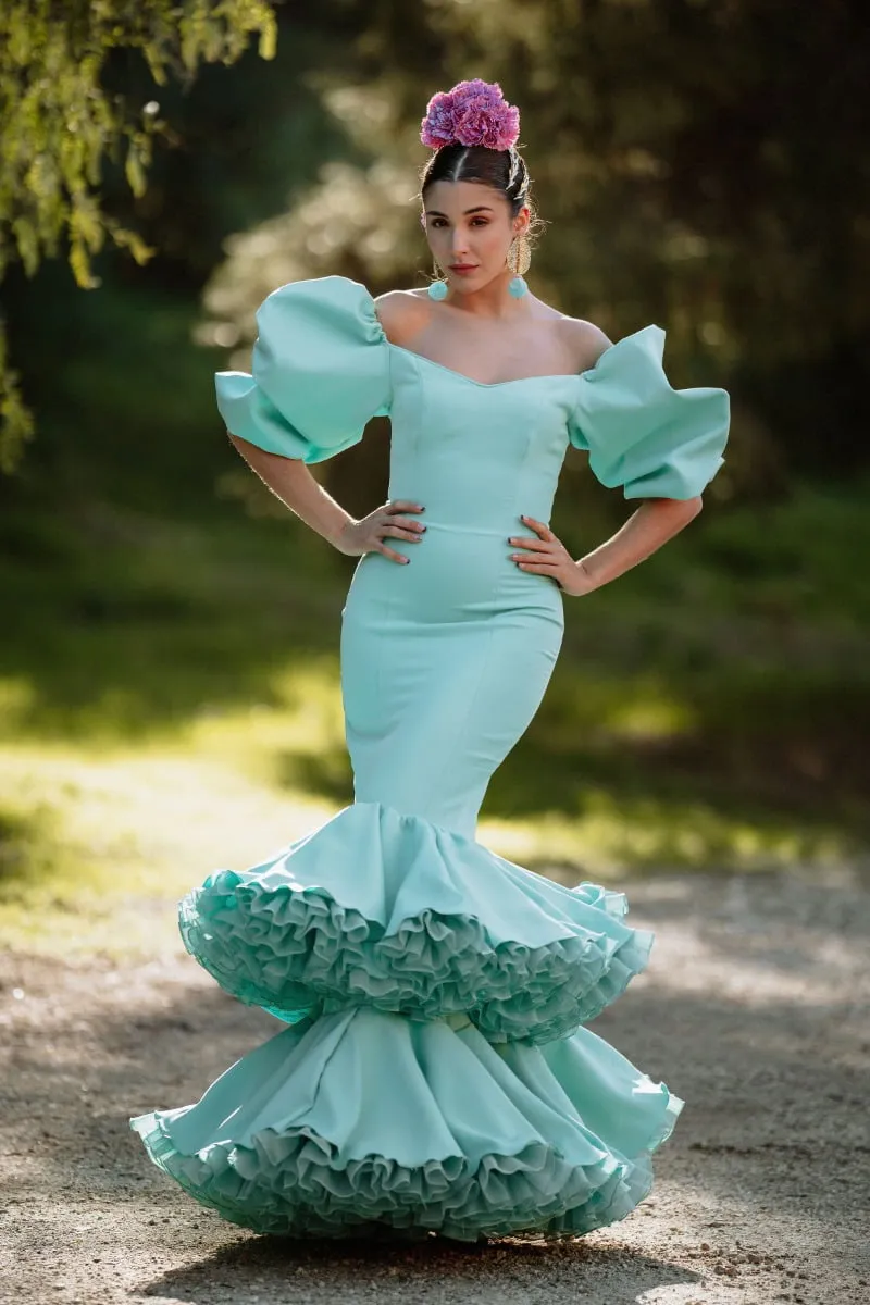 VIVA LA FERIA-MODA FLAMENCA Malagueña robe flamenca