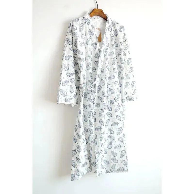 Esprit du Japon peignoir kimono homme coton gaufré