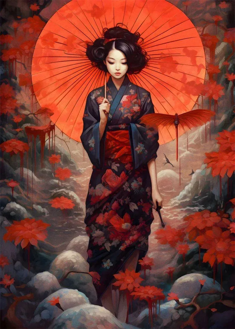 Japon style Tableau Japonais Geisha