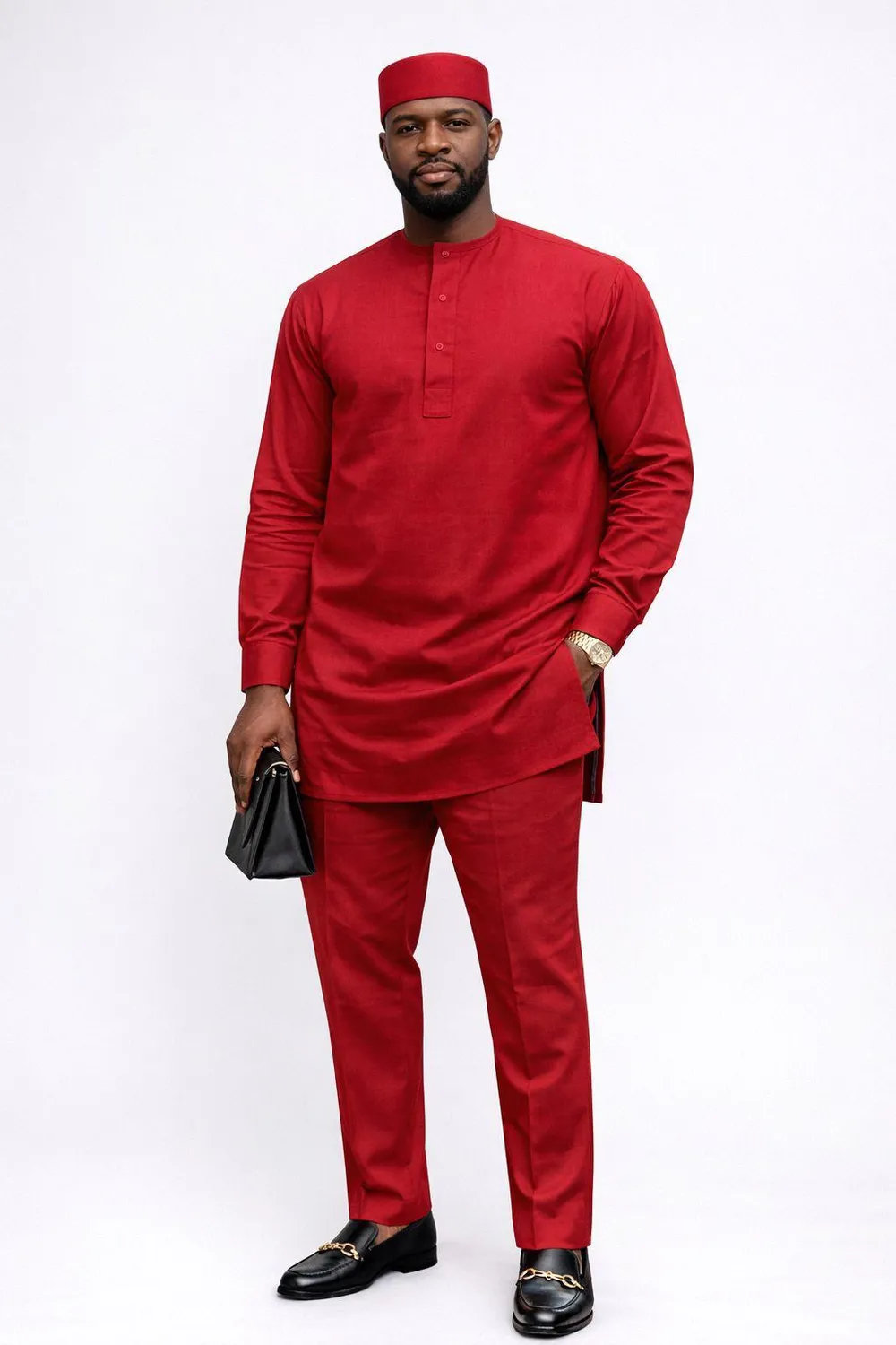 KAVAZI ensemble homme haut pantalon bonnet kufi