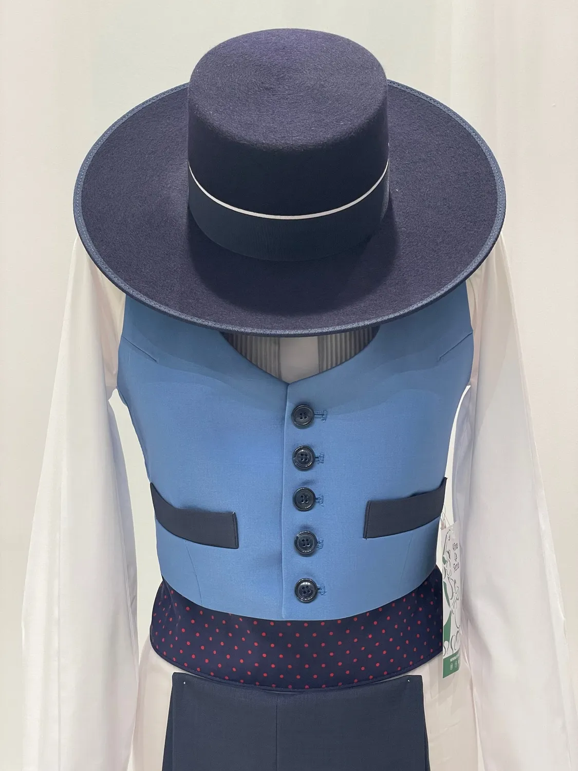 Viva la Feria Jerez Ibiza Combinado costume campero bleu complet