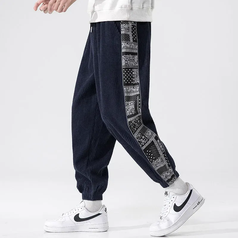 Japon style Yuya pantalon velours côtelé coupe droite