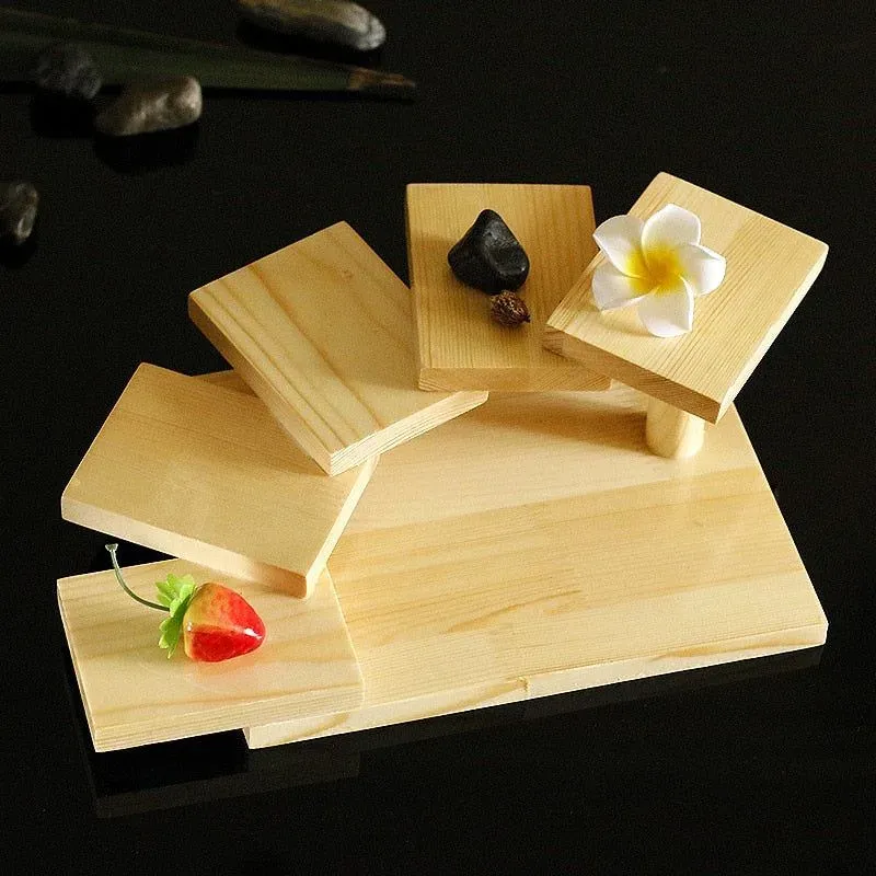 Japon style Sushi Stairs Kuramae présentoir sushi bois