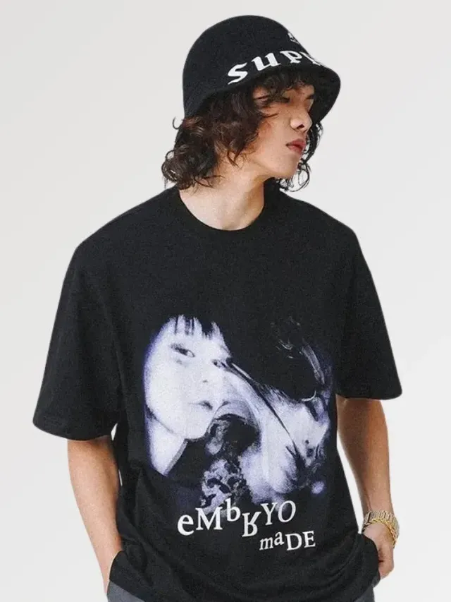 Japon style Illusion Dark t-shirt coréen