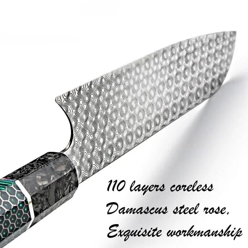 Japon style Saitama couteau santoku damas 110 couches