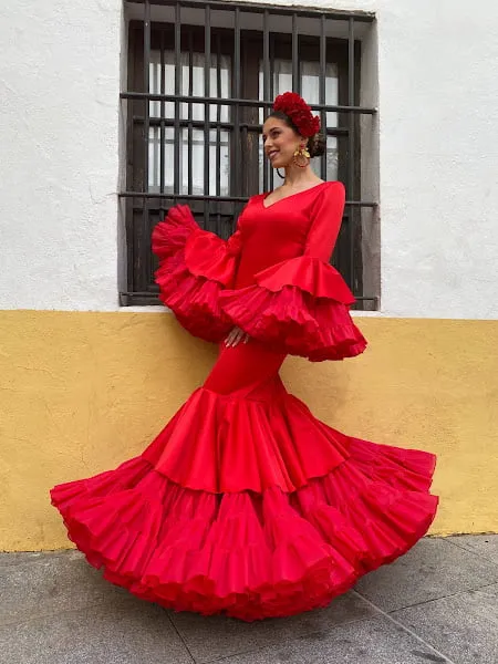 Viva La Feria Peonía robe flamenca à volants
