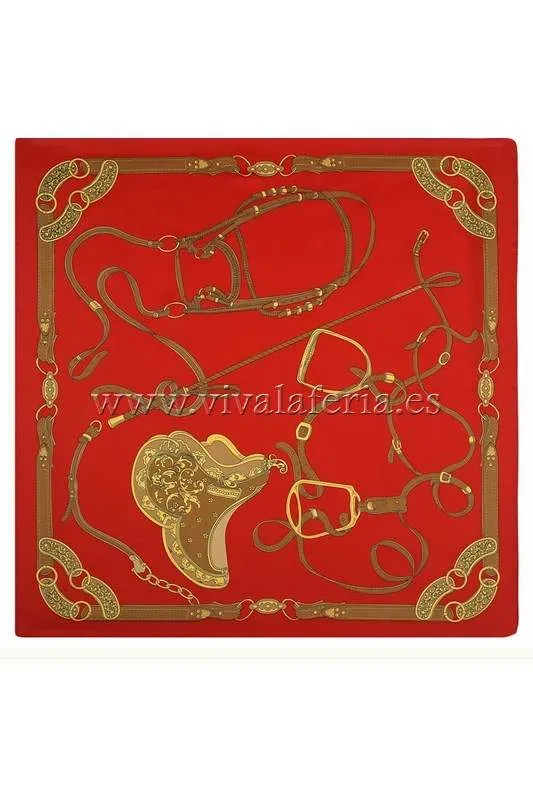 Viva la Feria foulard flamenco enfant motifs équestres