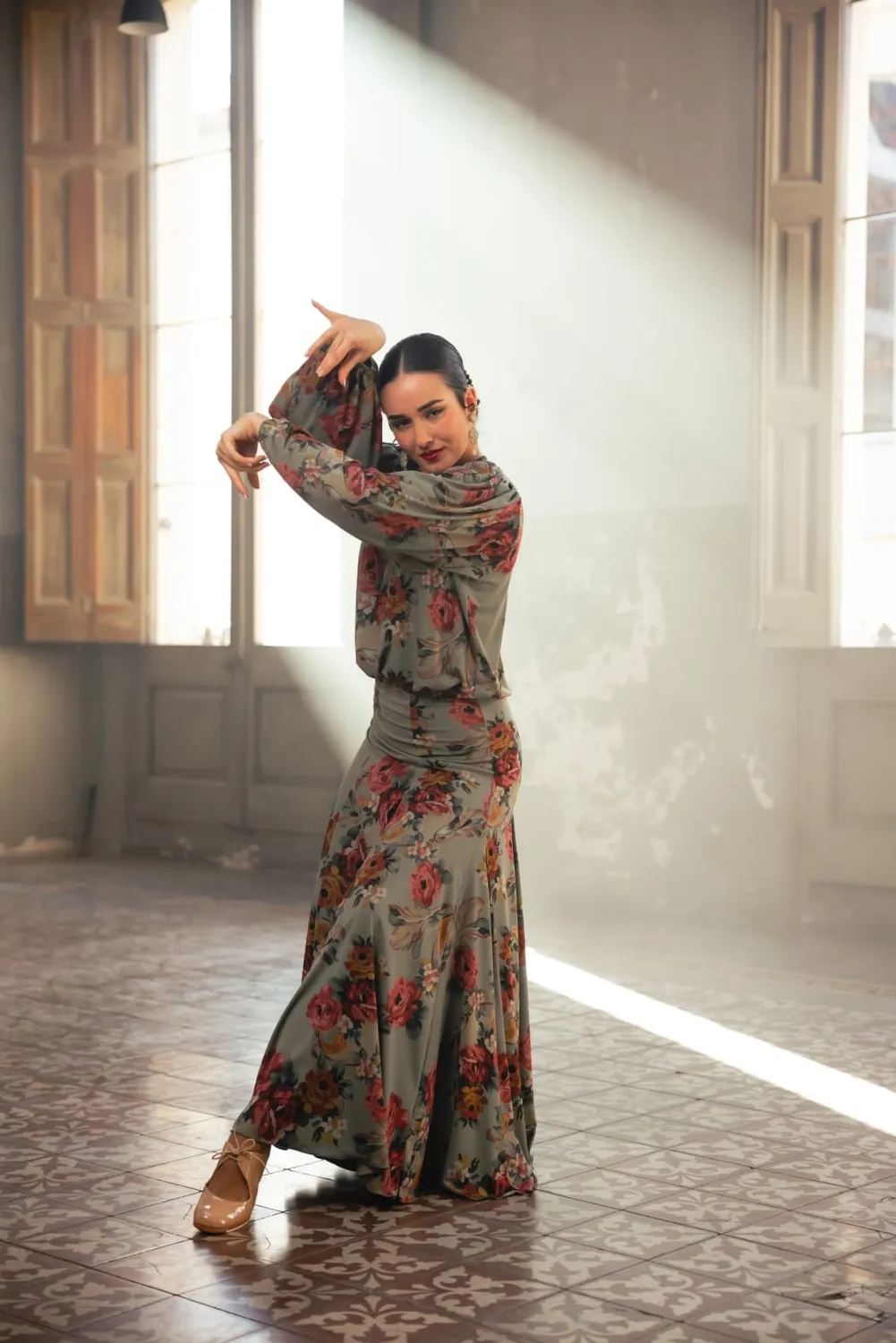 VIVA LA FERIA Cala jupe flamenca imprimée