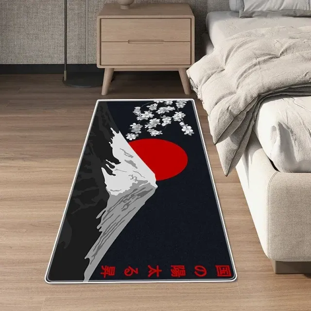 Japon style tapis japon rouge noir