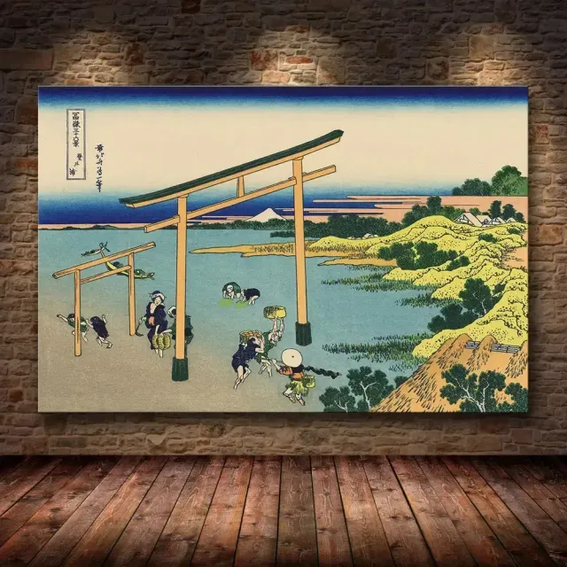 Japon style Printemps torii Estampe Japonaise décorative