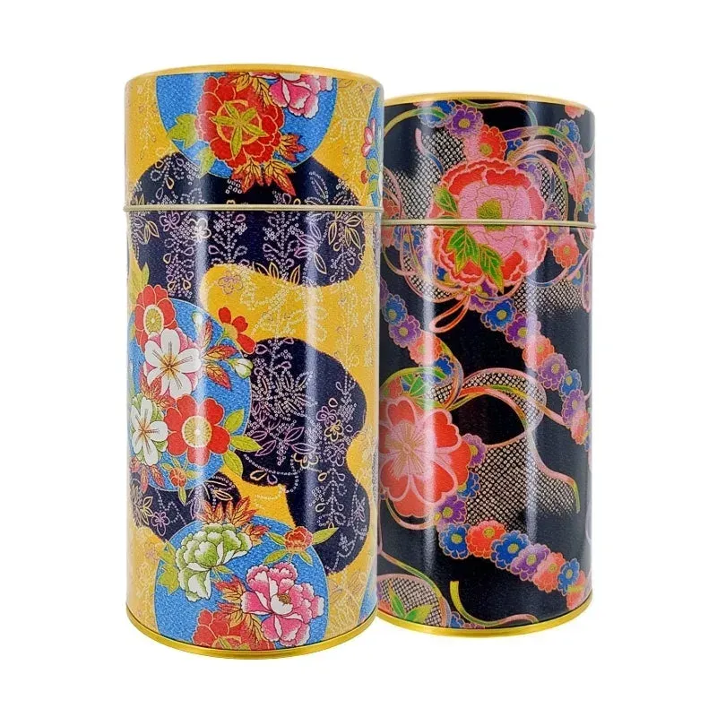 Japon style lot 2 boîtes à thé métal hermétiques
