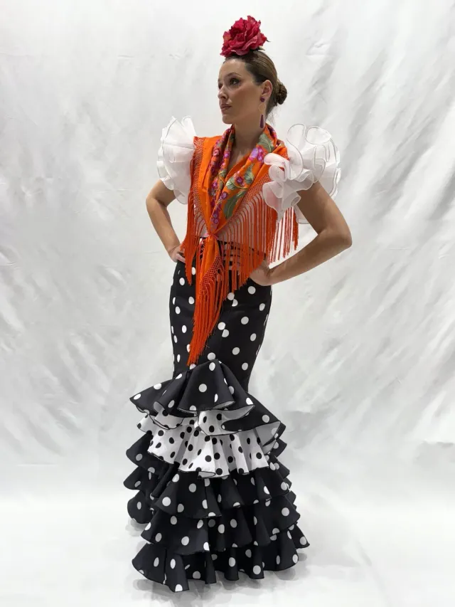 Viva La Feria Sanlúcar jupe flamenca à pois