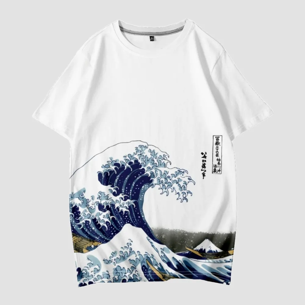 Japon style Tshirt Vague De Kanagawa