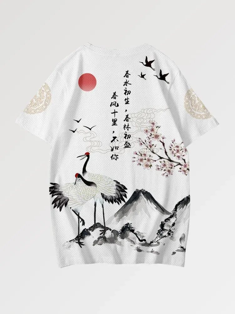 Japon style kashima t-shirt coton calligraphie