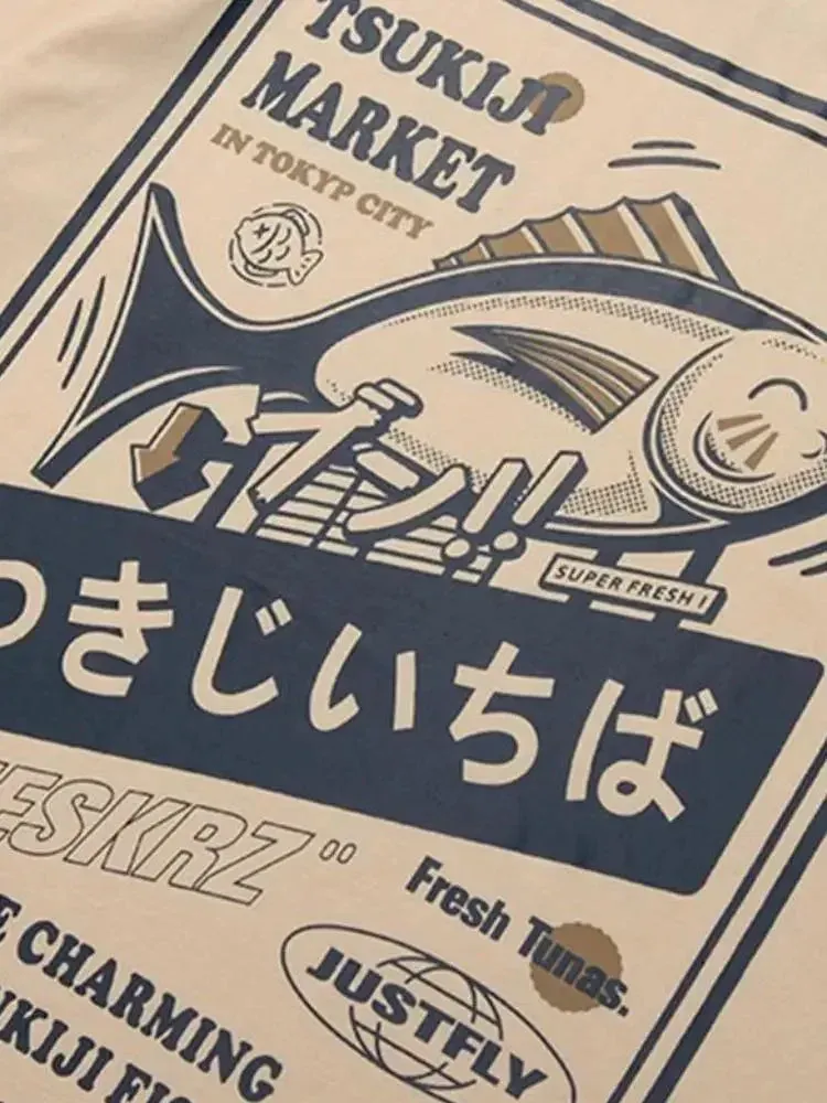 Japon style Koyina Koi t-shirt carpe kanji