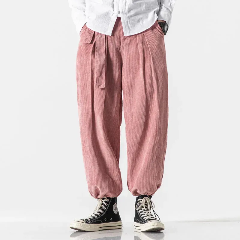 Japon style Yuunoyo pantalon velours côtelé confort