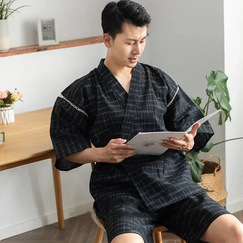 Japon style Jinbei pyjama japonais homme soirée été
