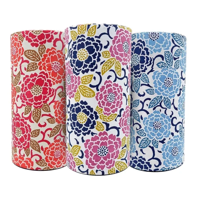 Japon style Washi boîtes à thé motif floral