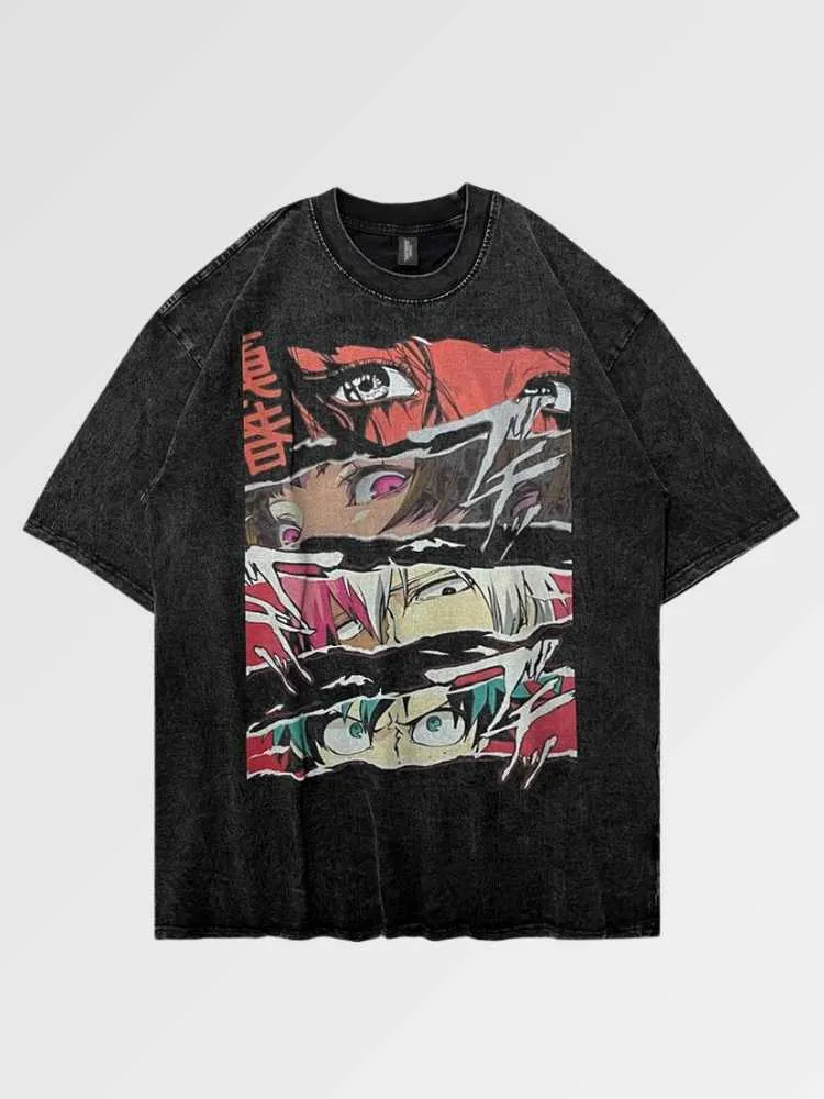 Japon style Akaiwa t-shirt oversize noir coton