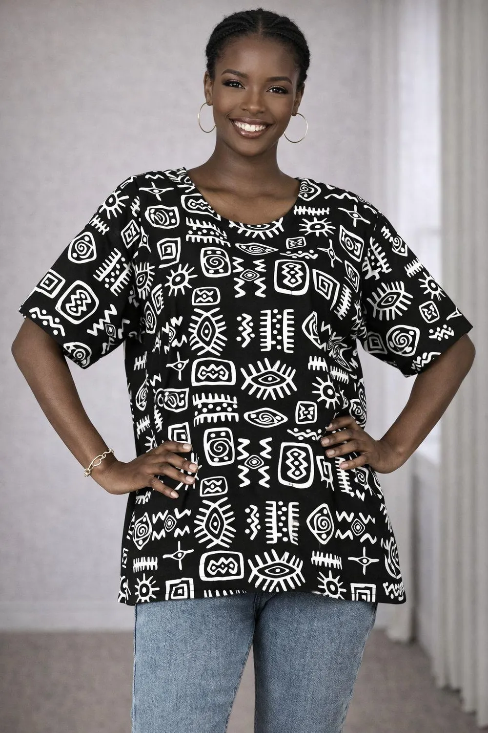KAVAZI Ankara haut wax + foulard assorti