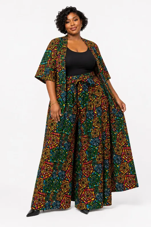 KAVAZI duster et pantalon palazzo
