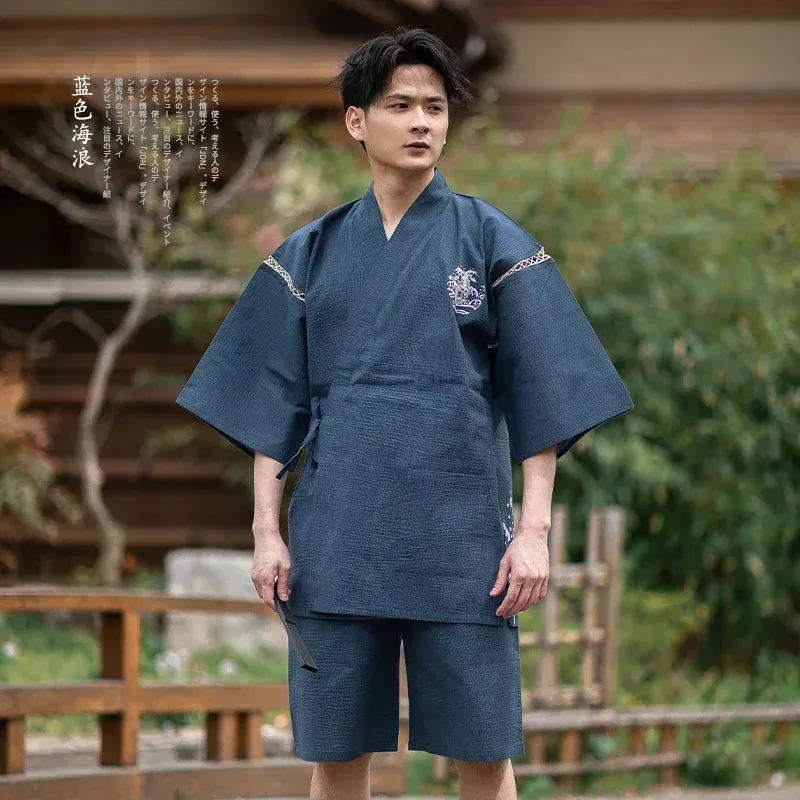 Japon style Kanagawa jinbei homme