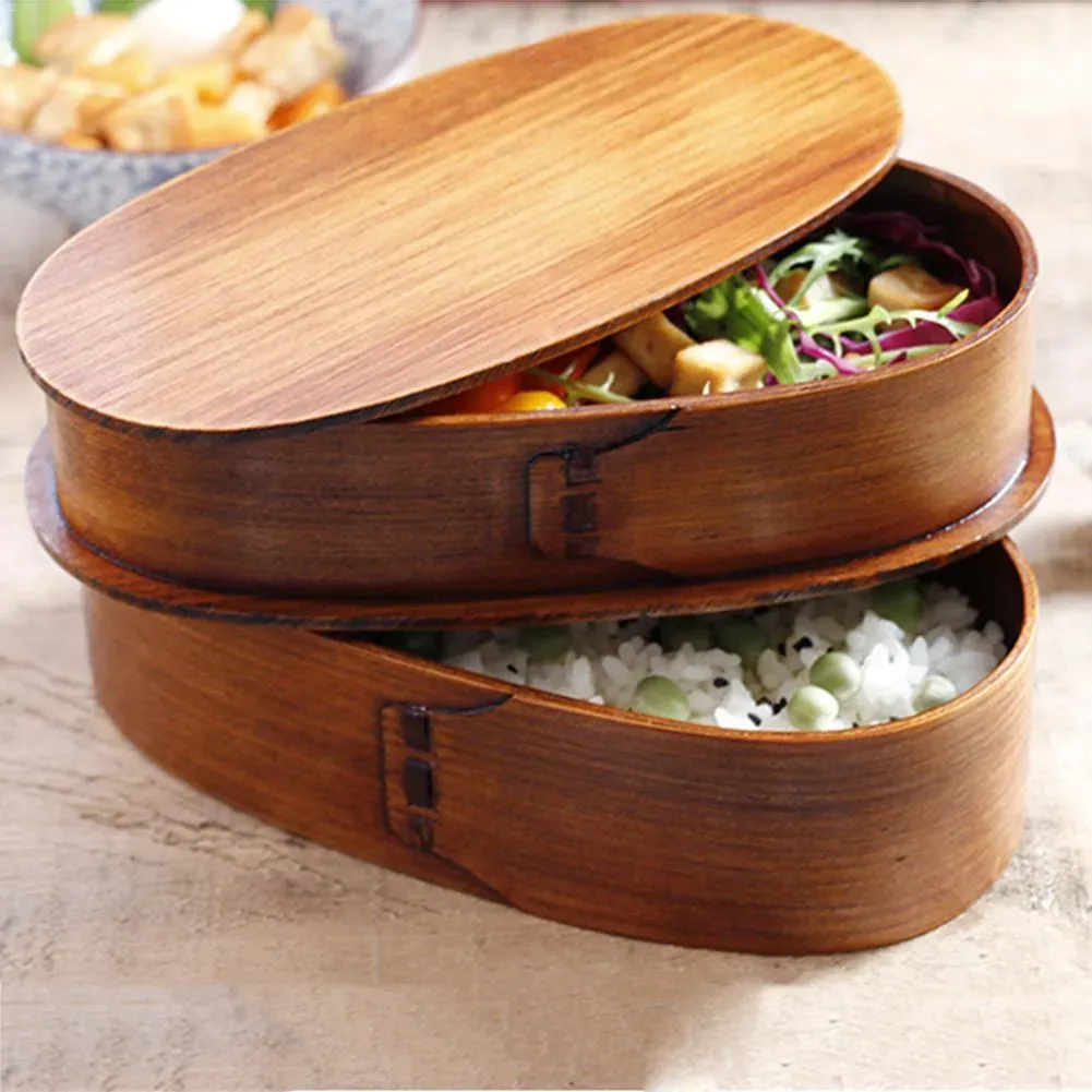 Japon style Boîte bento en bois artisanale