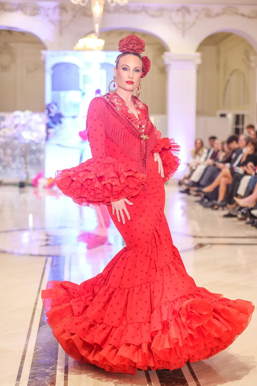 Viva La Feria María de la O robe flamenca à pois