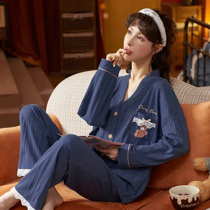 Japon style pyjama japonais femme coton doux