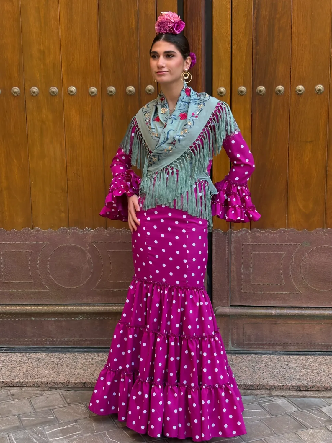 Viva La Feria Vanesa robe flamenco canastero stretch