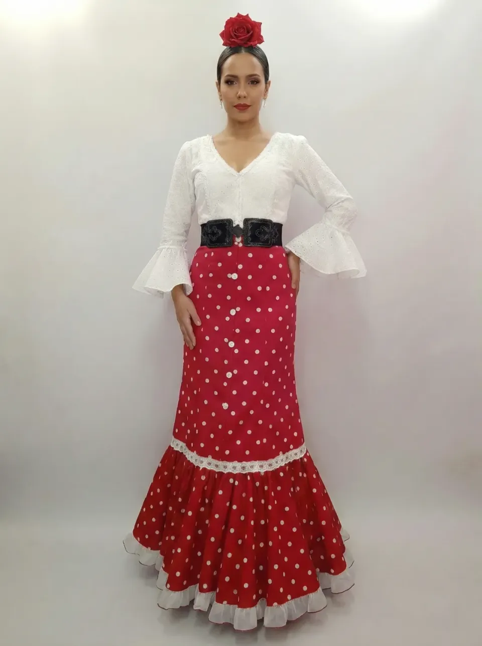 VIVA LA FERIA Falda Flamenca Lunares Modelo Sevilla