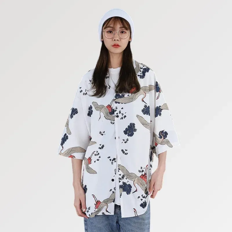 Japon style Okariya veste kimono femme grue