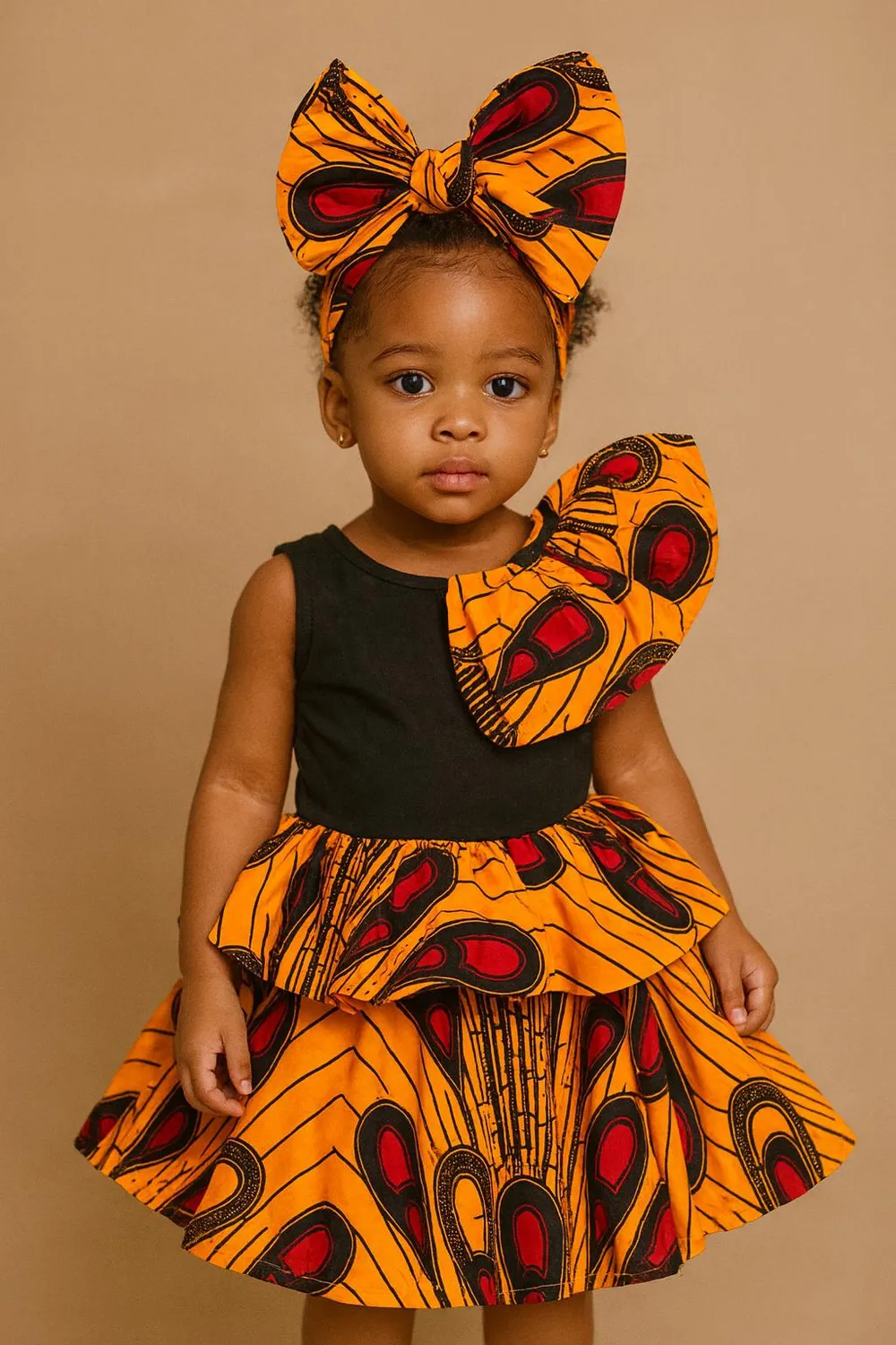 KAVAZI Ankara robe fille 2-12 ans motif archive