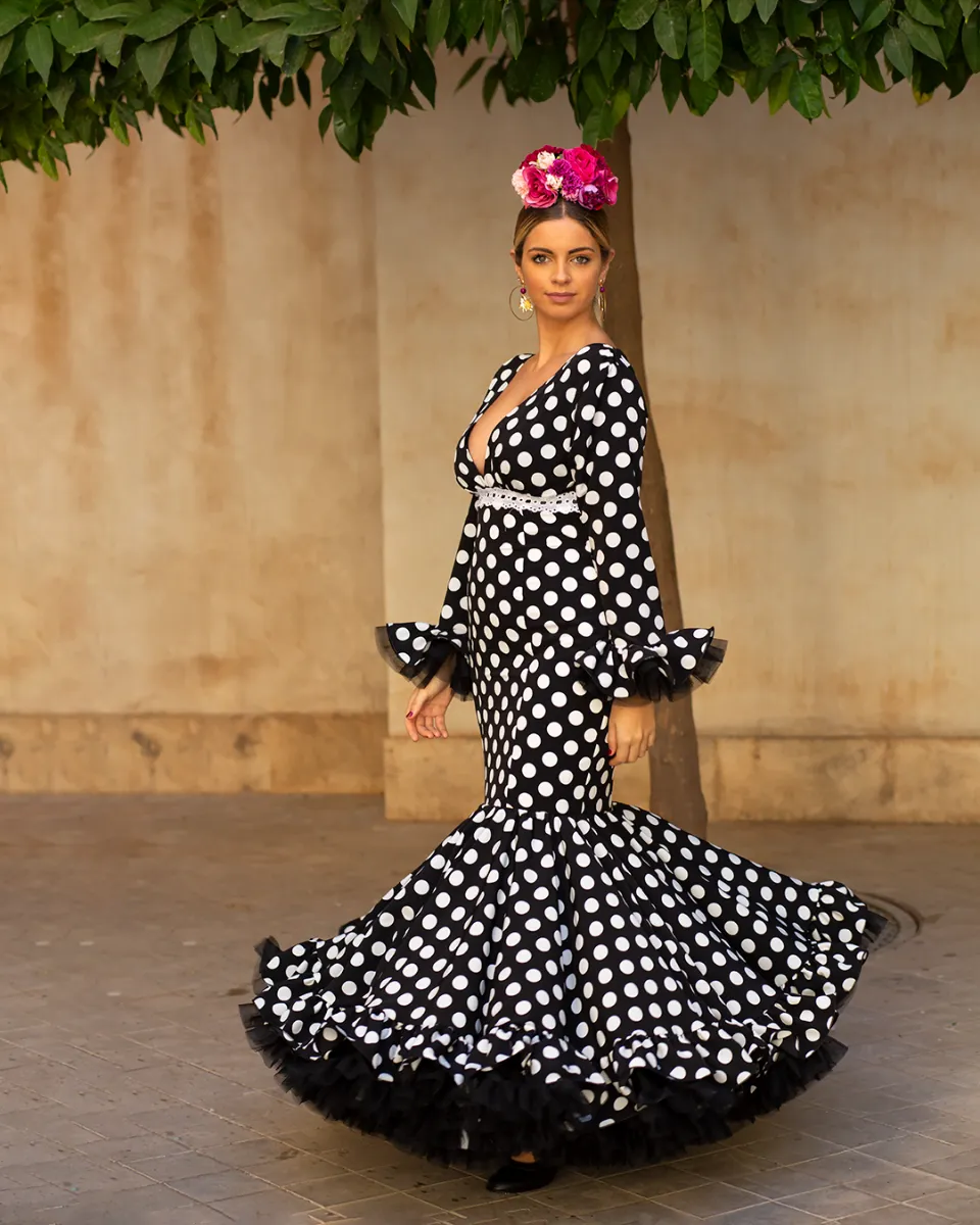 Viva La Feria Princesa robe gitane à pois