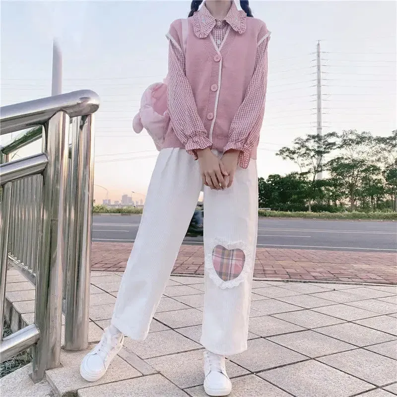 Japon style Kawaii pantalon motifs ludiques ample