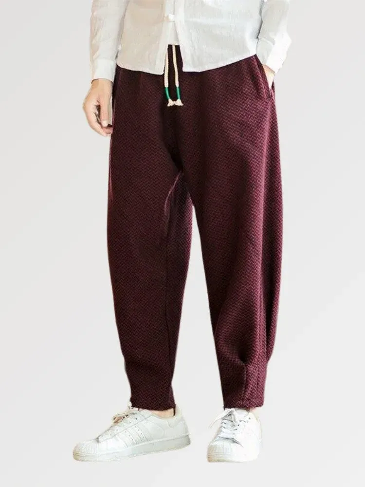Japon style Korano Aoki pantalon fuselé taille haute