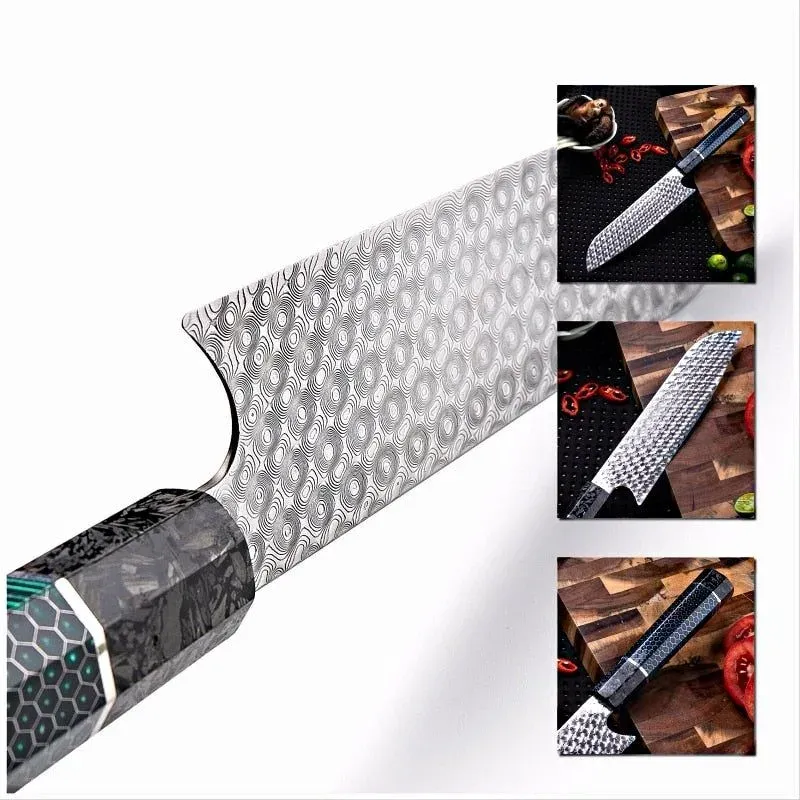 Japon style Saitama couteau santoku damas 110 couches
