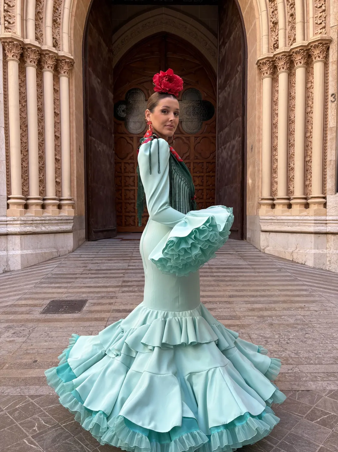 Viva La Feria Gardenia robe flamenca