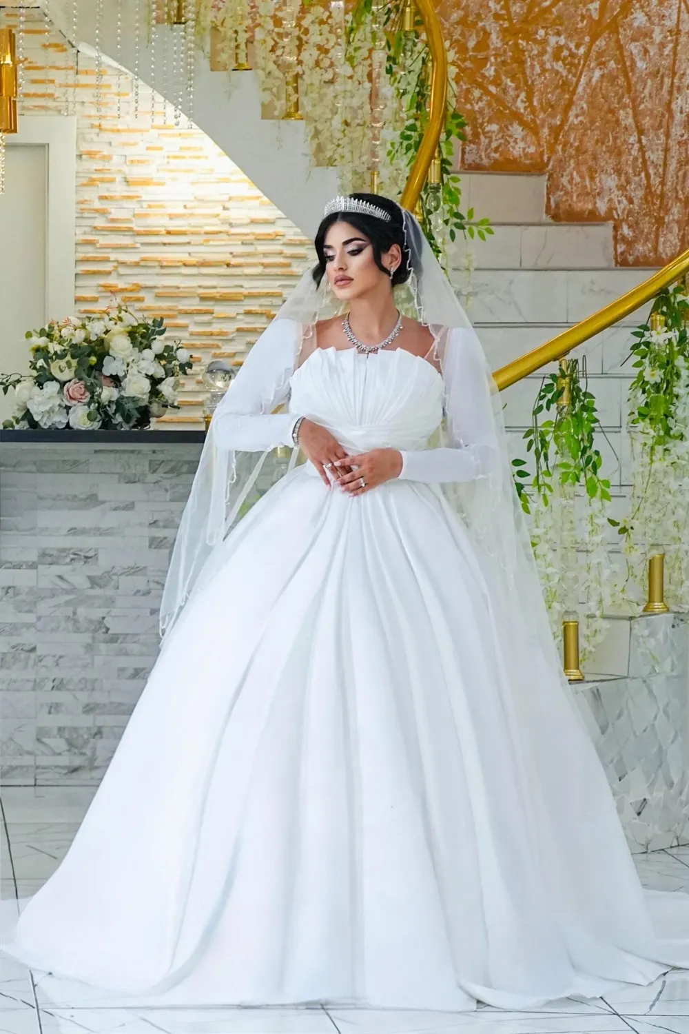 Célèbr'Orient Elham robe mariée satin blanc