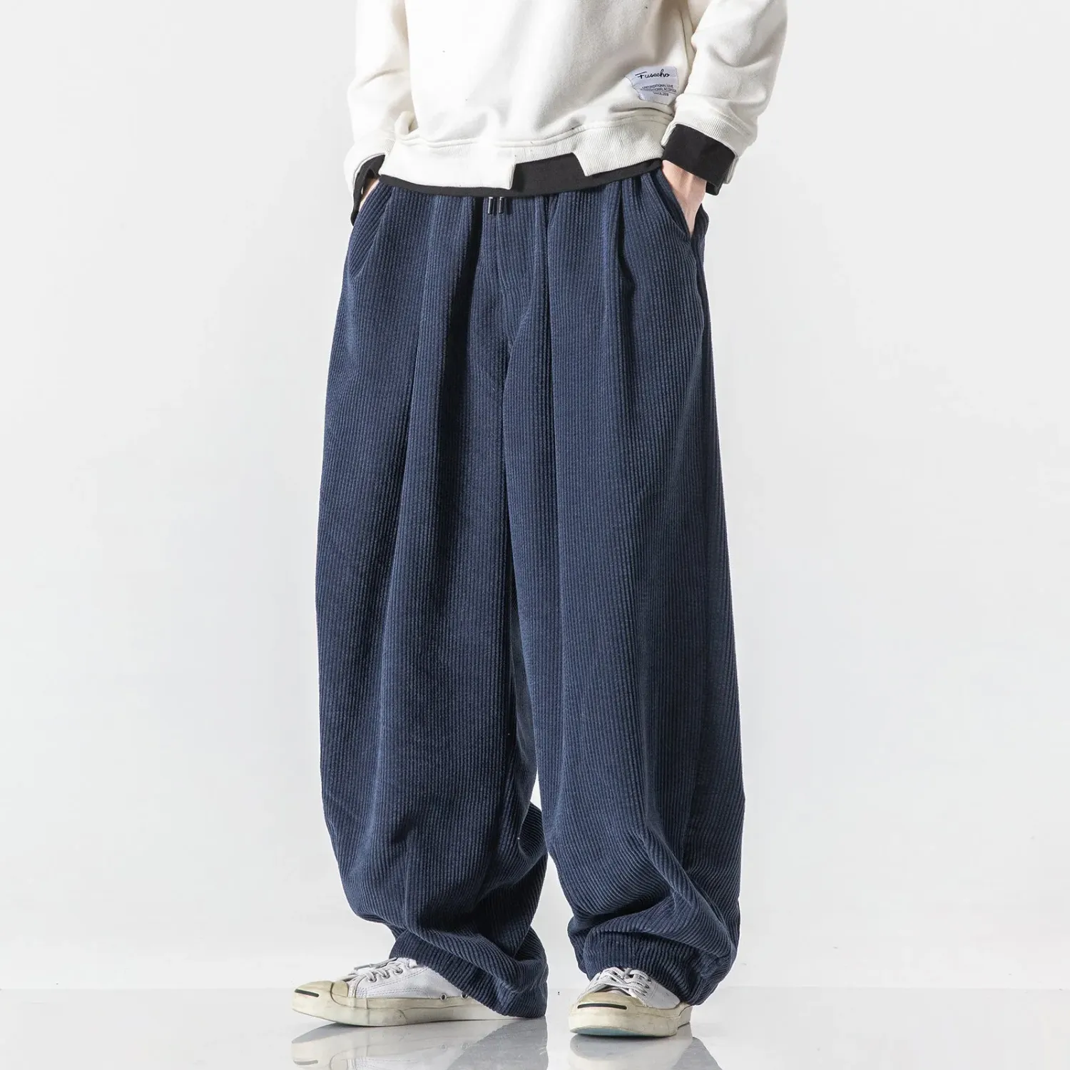Japon style Kazuo pantalon en velours côtelé
