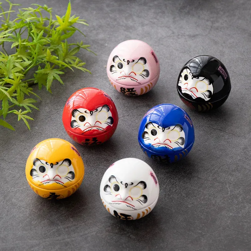 Esprit du Japon daruma porte-bonheur porcelaine vœu