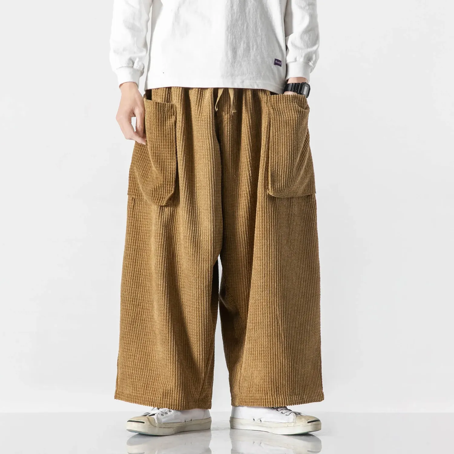 Japon style yuunoya pantalon velours côtelé casual chic