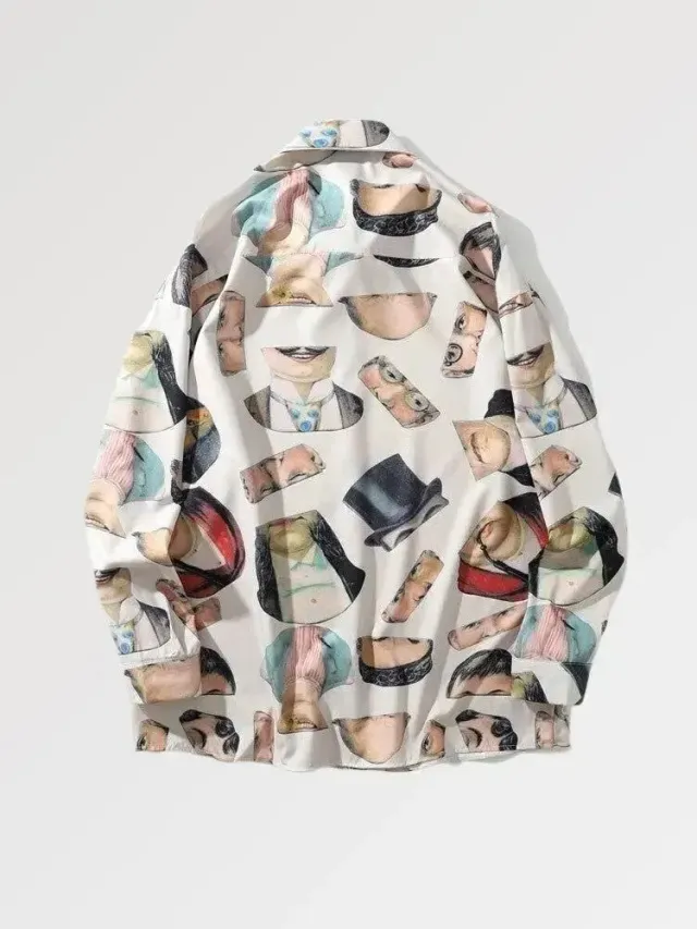 Japon style Himeji chemise imprimé coton streetwear